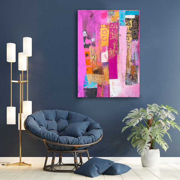 Vibrant Layers Pink Abstract Art | MusaArtGallery™