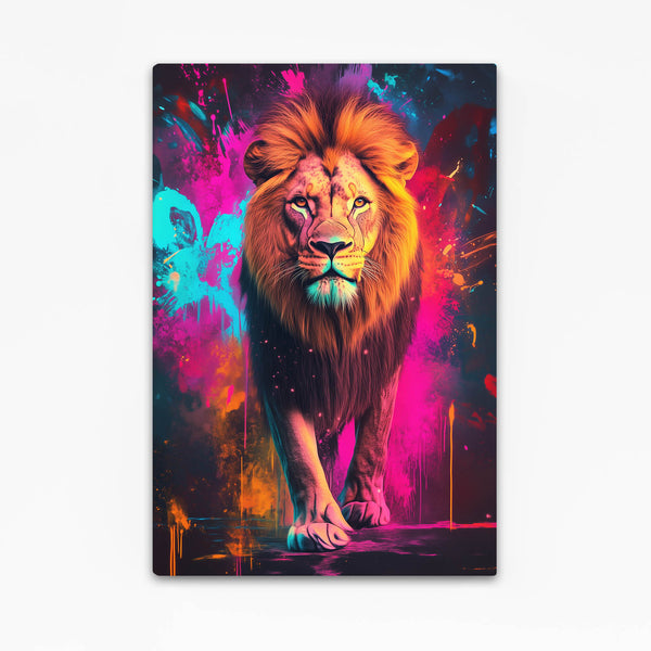 Vibrant Lion Aura Wall Art | MusaArtGallery™