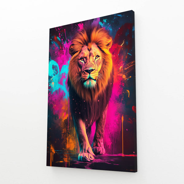 Vibrant Lion Aura Wall Art | MusaArtGallery™