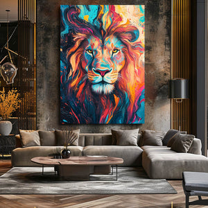 Vibrant Lion Wall Art | MusaArtGallery™