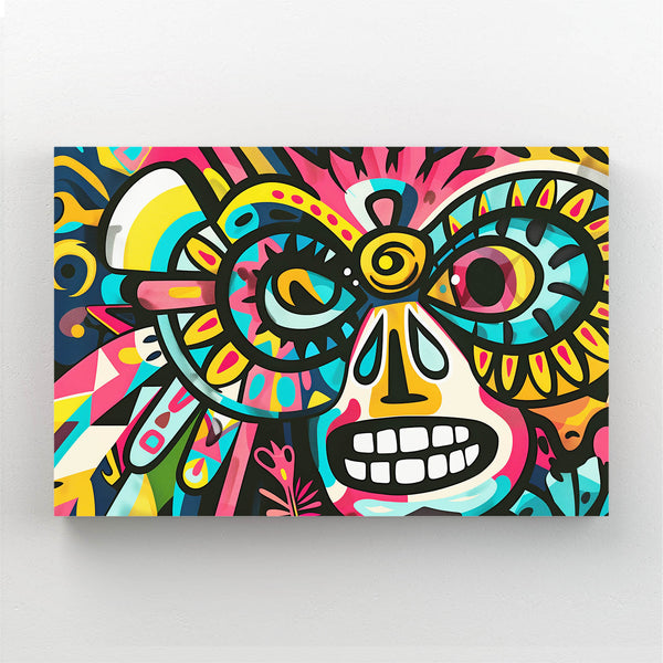 Vibrant Mask Mexican Wall Art | MusaArtGallery™