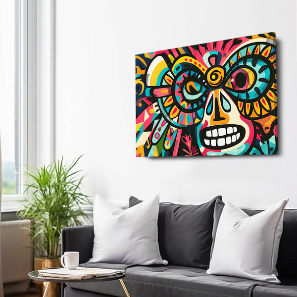 Vibrant Mask Mexican Wall Art | MusaArtGallery™