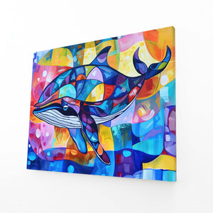 Vibrant Mosaic Whale Art | MusaArtGallery™