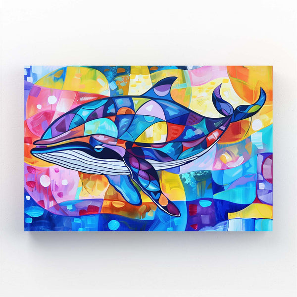 Vibrant Mosaic Whale Art | MusaArtGallery™