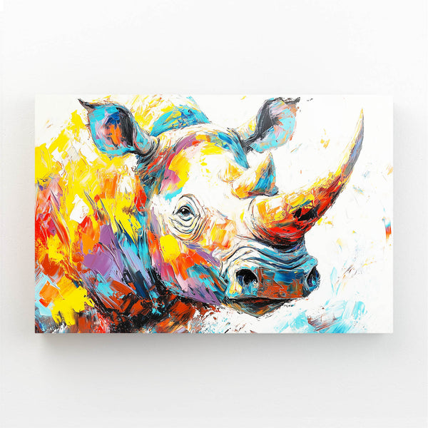 Vibrant Rhino Cool Wall Art | MusaArtGallery™