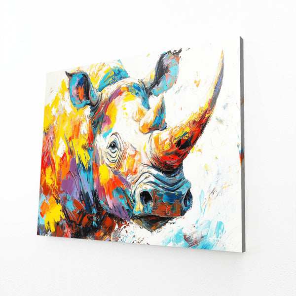 Vibrant Rhino Cool Wall Art | MusaArtGallery™