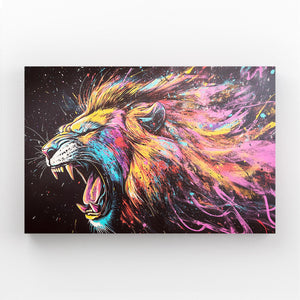 Vibrant Roar Lion Wall Art | MusaArtGallery™