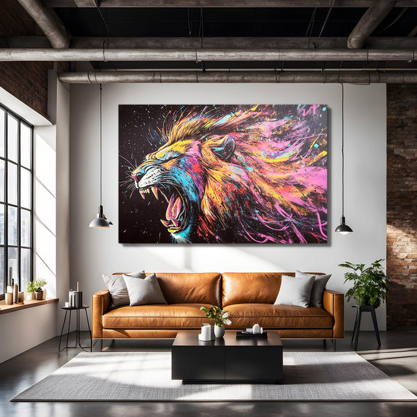 Vibrant Roar Lion Wall Art | MusaArtGallery™