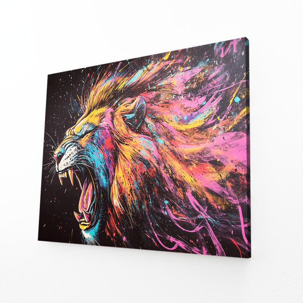 Vibrant Roar Lion Wall Art | MusaArtGallery™