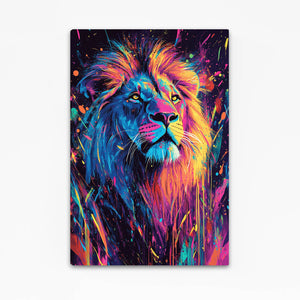 Vibrant Splash Lion Wall Art | MusaArtGallery™