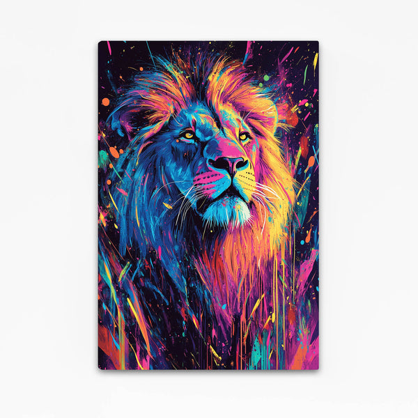 Vibrant Splash Lion Wall Art | MusaArtGallery™