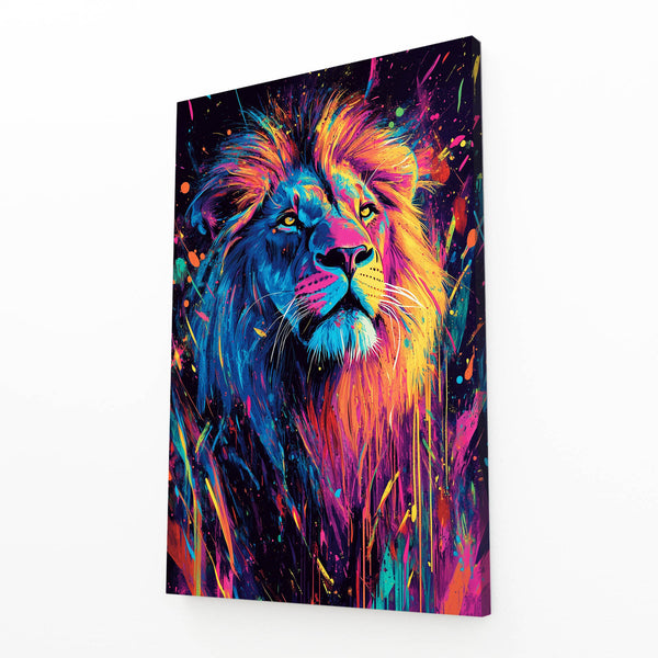 Vibrant Splash Lion Wall Art | MusaArtGallery™