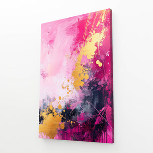 Vibrant Splash Pink Abstract Art | MusaArtGallery™