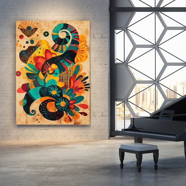 Vibrant Swirl Mexican Wall Art | MusaArtGallery™