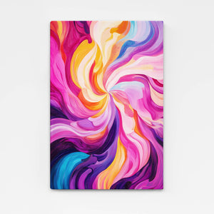 Vibrant Swirl Pink Abstract Art | MusaArtGallery™