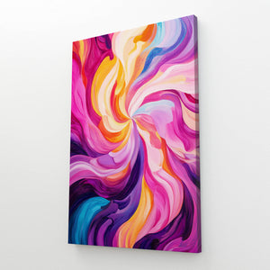 Vibrant Swirl Pink Abstract Art | MusaArtGallery™