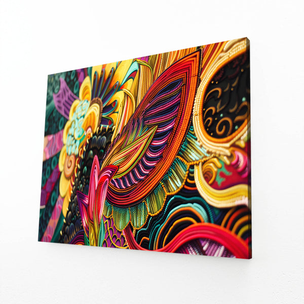 Vibrant Tapestry Mexican Wall Art | MusaArtGallery™