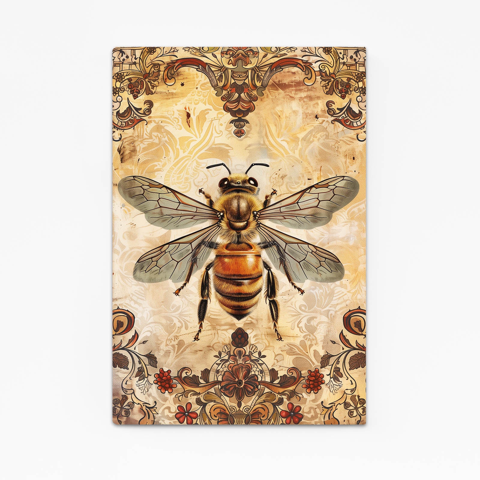 kitchen wall art | bee art print | honey bee decor |... Vintage Bee Art Modern Abstract Wall Art, Canvas Prints & Botanical