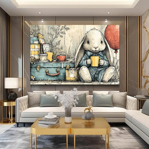 Vintage Bunny Print