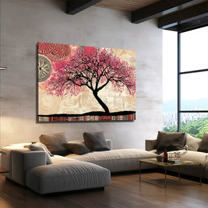 Vintage Cherry Blossom Tree Wall Art