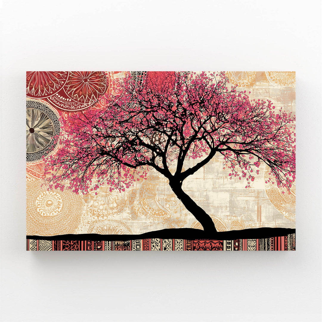 Vintage Cherry Blossom Tree Wall Art