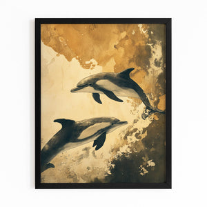 Vintage Dolphin Art