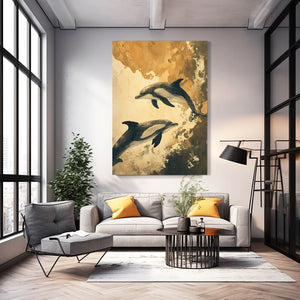 Vintage Dolphin Art