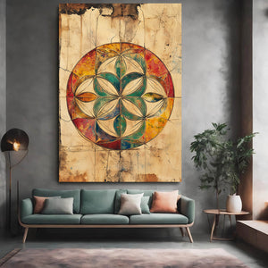Vintage Flower Of Life Art