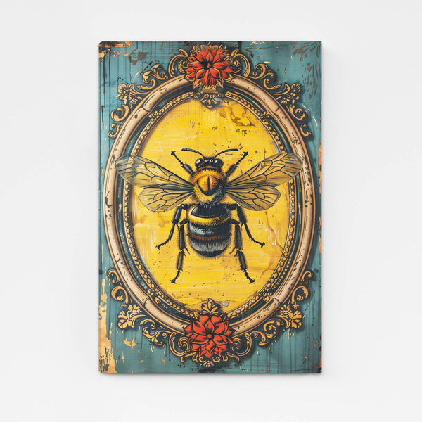 Vintage Frame Bee Art | MusaArtGallery™