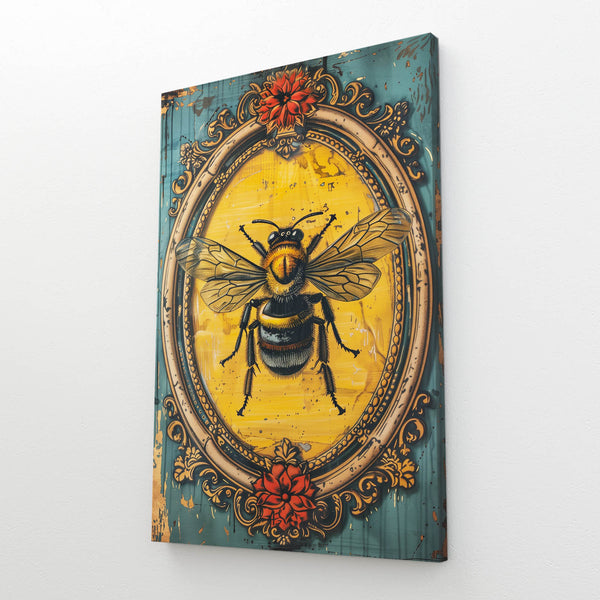 Vintage Frame Bee Art | MusaArtGallery™