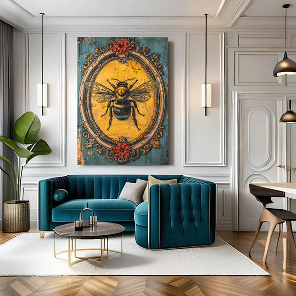 Vintage Frame Bee Art | MusaArtGallery™