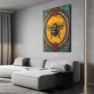 Vintage Frame Bee Art | MusaArtGallery™