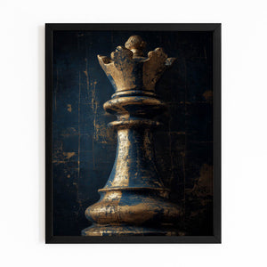 Vintage King Chess Piece Art