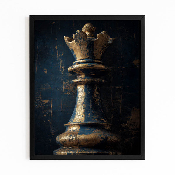 Vintage King Chess Piece Art