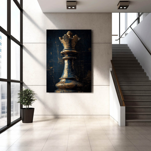 Vintage King Chess Piece Art