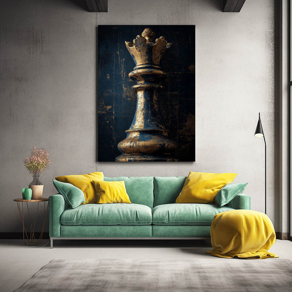 Vintage King Chess Piece Art
