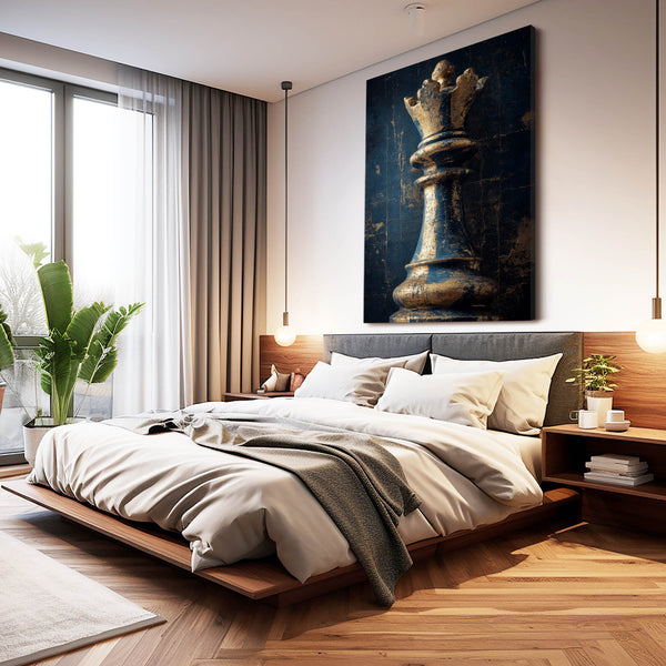 Vintage King Chess Piece Art
