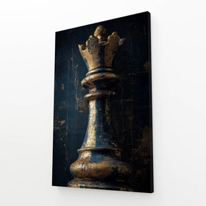 Vintage King Chess Piece Art