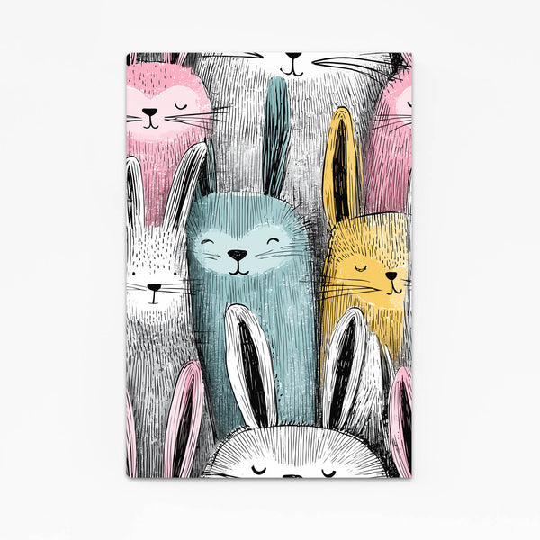 Vintage Rabbit Canvas Wall Art
