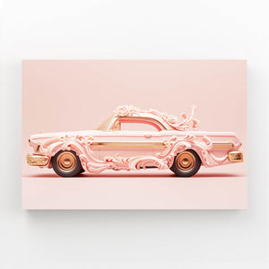  Vintage Ride Pink Wall Art | MusaArtGallery™