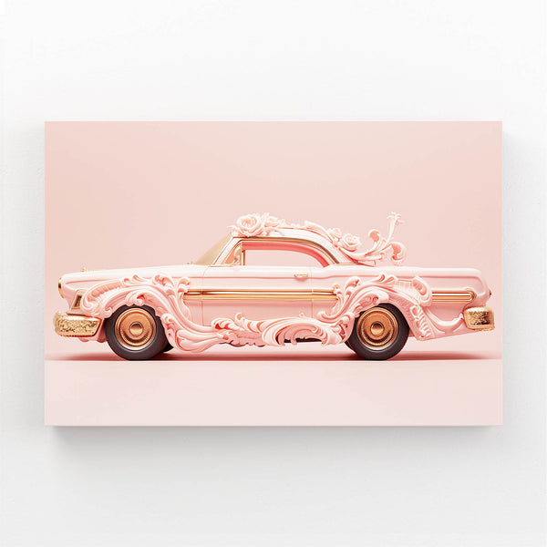  Vintage Ride Pink Wall Art | MusaArtGallery™