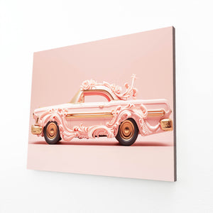  Vintage Ride Pink Wall Art | MusaArtGallery™