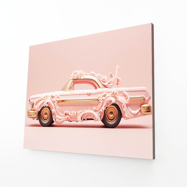  Vintage Ride Pink Wall Art | MusaArtGallery™