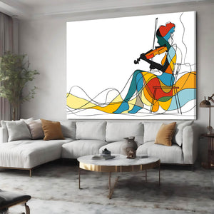 Violin Serenade Boho Wall Art | MusaArtGallery™
