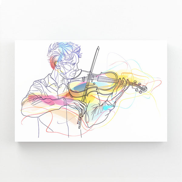 Violinist Melody Line Art | MusaArtGallery™