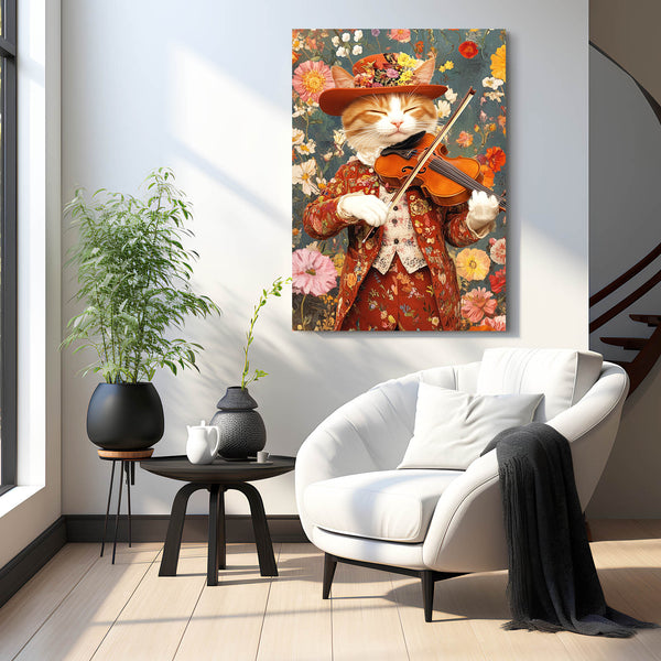 Violon Cat Wall Art