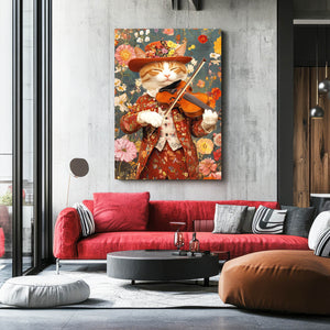 Violon Cat Wall Art