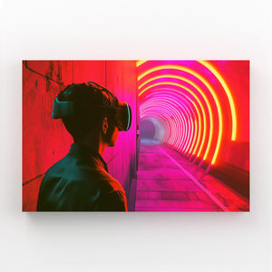 Virtual Reality Tunnel Cyberpunk Art | MusaArtGallery™