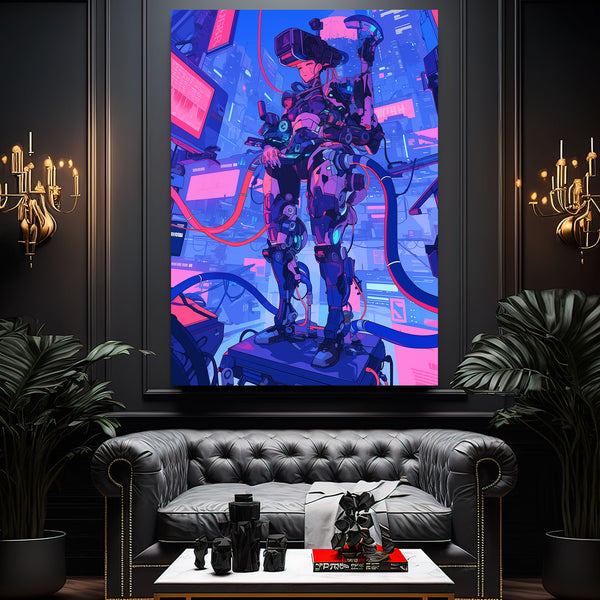 Virtual Sentinel Cyberpunk Art | MusaArtGallery™