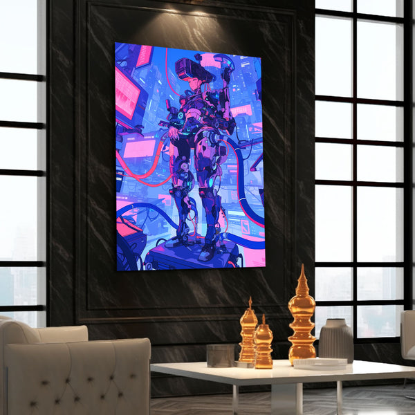 Virtual Sentinel Cyberpunk Art | MusaArtGallery™